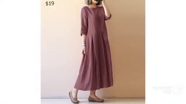 Одежда с AliExpress. Красивое платье свободного кроя до середины голени большой размер. смотреть онлайн