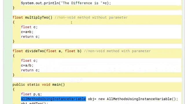All Types of Methods in One Java Program Using input Method смотреть онлайн