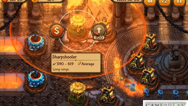 Evil Defenders - Forsaken Place Inferno level walkthrough 3 star (No Commentary) смотреть онлайн