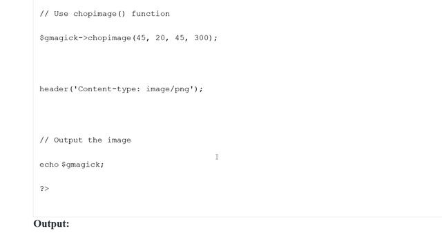 PHP | Gmagick chop image Function смотреть онлайн