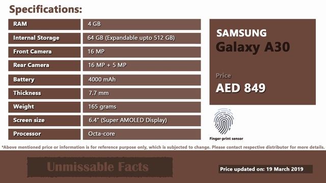 Samsung A30 price in Dubai | Samsung Galaxy A30 specs, price in UAE смотреть онлайн
