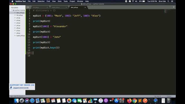 Dictionary - python basics tutorial p12 смотреть онлайн