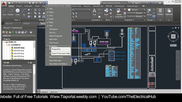 1- Quick Access Toolbar in AutoCAD Electrical 2018 смотреть онлайн