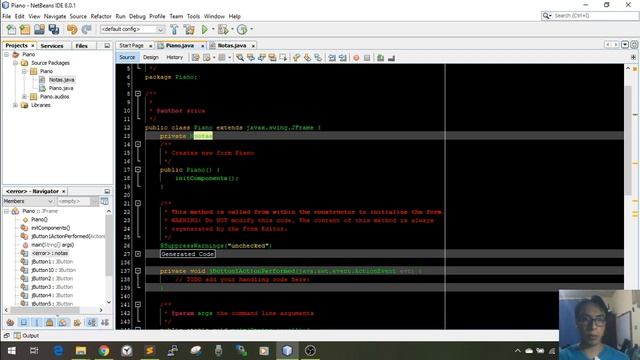 Como hacer un piano en Java netbeans смотреть онлайн