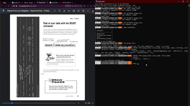 HEADS FIRST SQL | 41-44 SELECT KOMUTU VE TABLOYA BAKIŞ смотреть онлайн