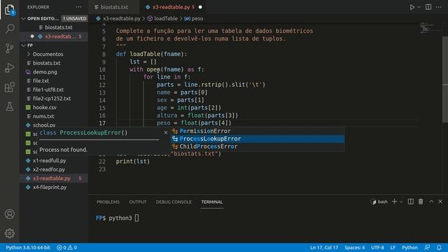 Python - Leitura de uma tabela a partir de um ficheiro TSV. смотреть онлайн