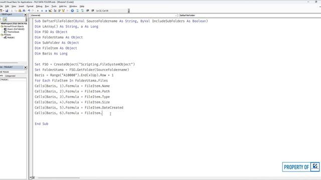 MENAMPILKAN FILE DALAM FOLDER KE DALAM SHEET | EXCEL & VBA TUTORIAL смотреть онлайн