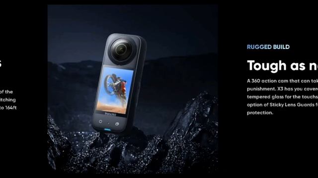 Insta360 X3 | Waterproof 360 Action Camera | Insta360 X3 - 360 Action Camera With 1/2