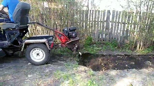 " Переломка 4х4" L.T. Зацепили мотоблок. Пашем... смотреть онлайн