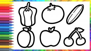 Как нарисовать фрукты и овощи для детей