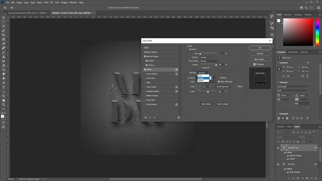 Create a Simple, Elegant Textured Metal Text Effect in Adobe Photoshop смотреть онлайн
