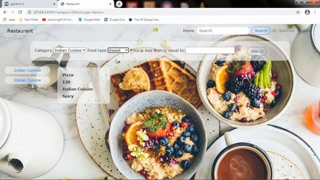 Restaurant Web Application using Django. смотреть онлайн
