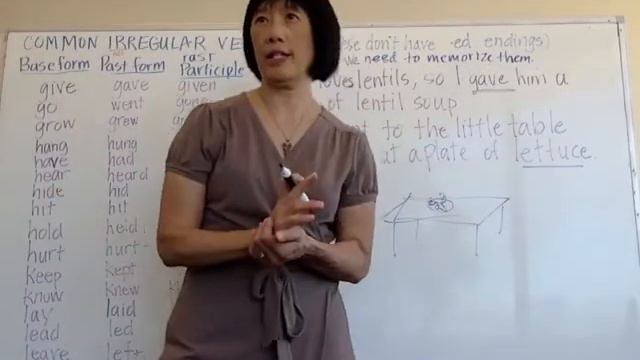 Vocab grammar irregular verbs 31-45 give go grow hang have hear hide hit hold hurt keep know lay смотреть онлайн