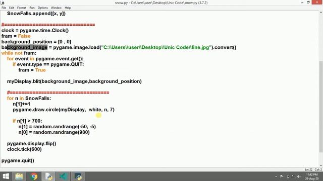 How to Create Snow Falls Animation in Python in hindi смотреть онлайн