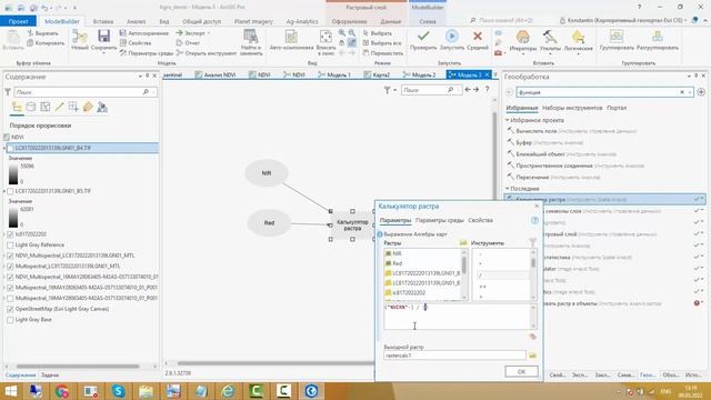 Построение NDVI в ArcGIS Pro смотреть онлайн