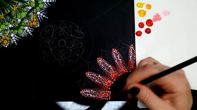Рисуем акрилом (точками) #узор |Acrylic Painting Step by Step #design смотреть онлайн