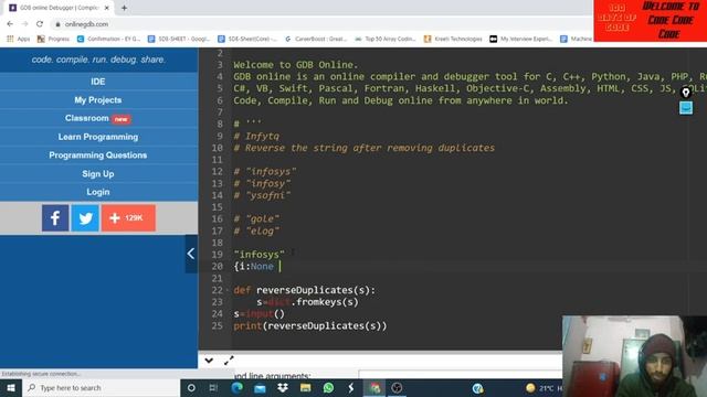 INFYTQ PREVIOUS YEAR QUESTION PART - 2 | REVERSE STRING AFTER REMOVING DUPLICATES смотреть онлайн