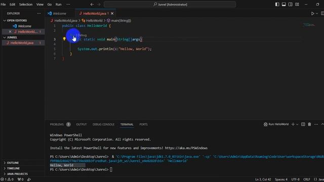 How to run JAVA code using Visual Studio Code + command Prompt + code смотреть онлайн
