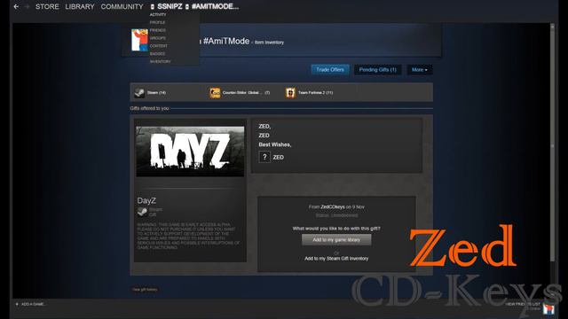 How to accept cd key from zed смотреть онлайн