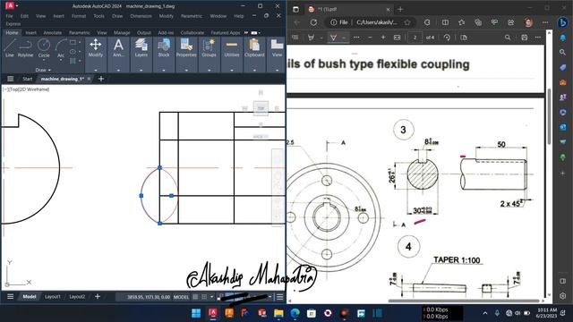 Ex 47 || Shaft || autocad 2D || chapter 2 смотреть онлайн