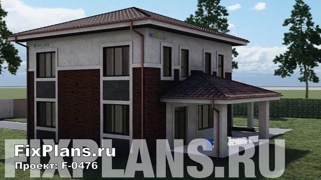 Проект двухэтажного дома площадью 222 м2 F-0476 смотреть онлайн