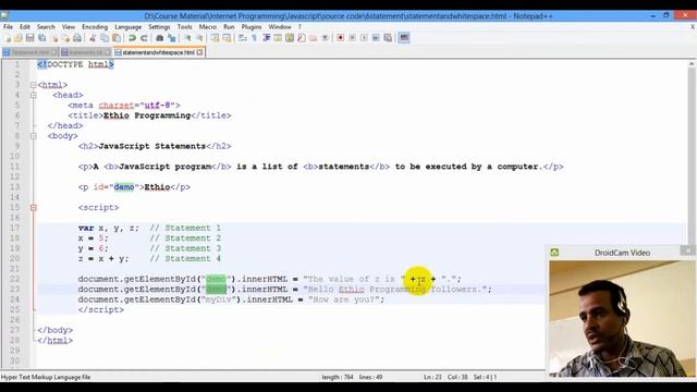 Lecture 7: website javascript white space and block Programming Tutorial in Amharic | በአማርኛ смотреть онлайн