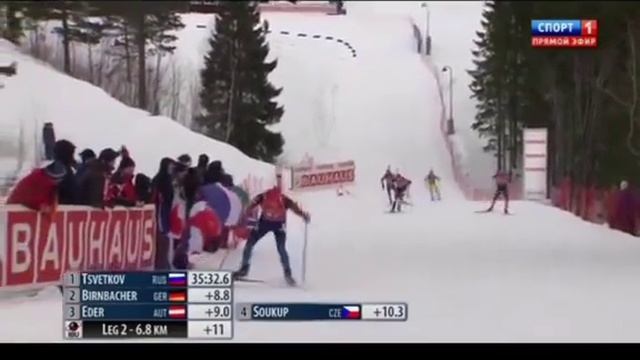 Биатлон, 8 Этап кубка мира, Холменколлен, Эстафета, Мужчины 15 02 2015 смотреть онлайн