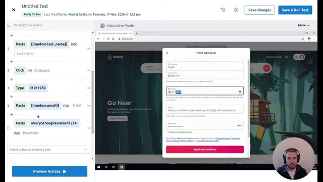 Rainforest - An End-to-End Signup Test смотреть онлайн