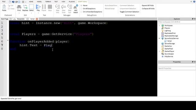 Roblox Scripting Tutorial | On Player Added смотреть онлайн