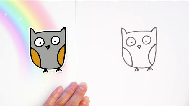 Easy OWL Drawing for Toddlers and Kids смотреть онлайн