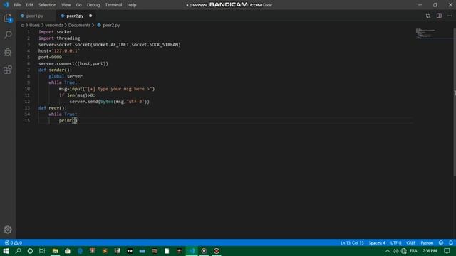 how to make a python multithreaded chat server : setup the receiver side #part2 смотреть онлайн