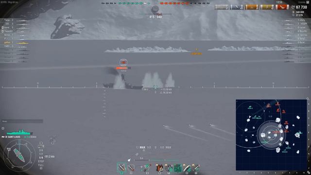 ☃ Saint Louis в снежной буре 🌨 World of Warships смотреть онлайн
