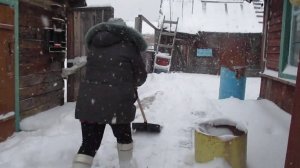 2020г УБОРКА СНЕГА ЗА 24 МИНУТЫЗИМНИЕ ХЛОПОТЫ В ДЕРЕВНЕ. ДОМ В ДЕРЕВНЕ.   №69