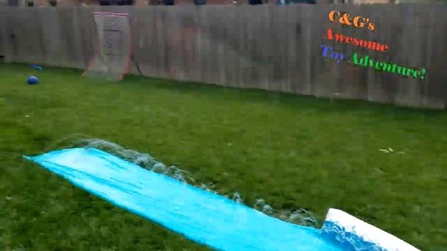 New BANZAI Speed Curve Water Slide! Kids rock it!