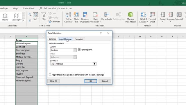 Excel Custom Data Validation Prevent extra Spaces being typed in words смотреть онлайн