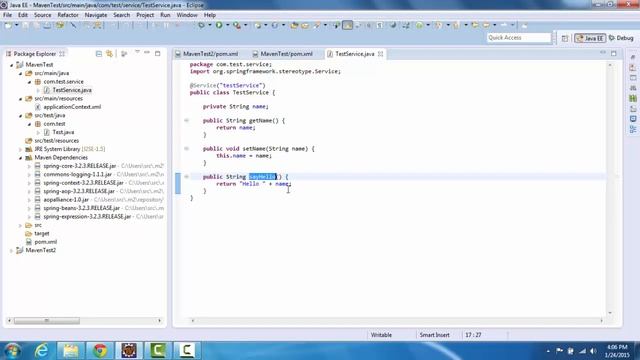 Spring Maven Test Project in Eclipse смотреть онлайн