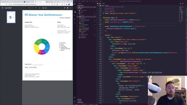 How to Export to PDF in React: Invoices and Charts | React PDF Generator Part 2 смотреть онлайн