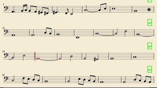 Ave María Caccini Partitura fácil de Trombón Tuba Bombarndino Chelo y Fagot смотреть онлайн