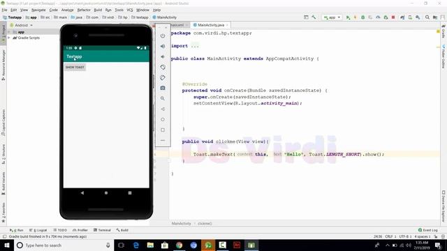 Button onClick and onClickListner in Android Studio смотреть онлайн