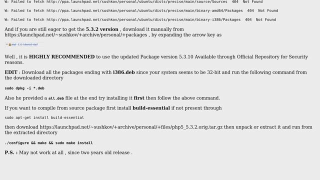 Downgrade form php5 5.3.10 to php5 5.3.2 in ubuntu 12.04 (3 Solutions!!) смотреть онлайн