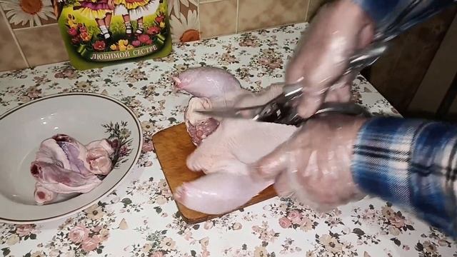 Как разделать курицу Быстро ! Многофункциональные Мощные кухонные ножницы MYVIT смотреть онлайн