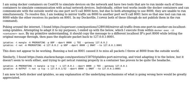 Mirroring Docker Traffic to Different Port in Same Container смотреть онлайн