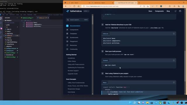 How to setup react with Tailwind CSS 3.1 смотреть онлайн