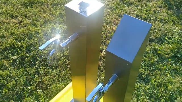 Декоративная колонка для сада из нержавейки смотреть онлайн