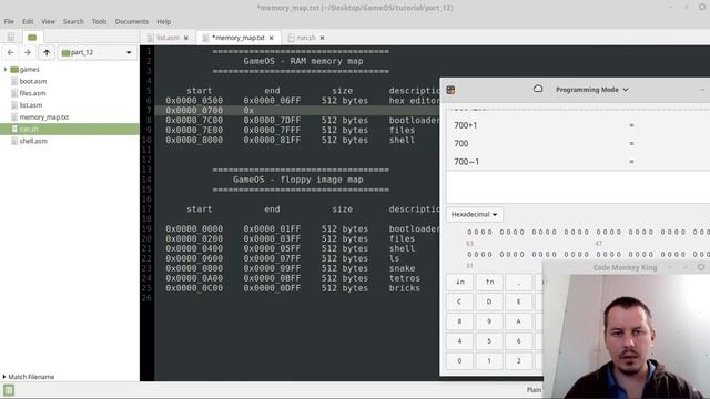 Coding hex editor in x86 assembly for GameOS - Part 1 - memory layout & merging editor into OS buil смотреть онлайн