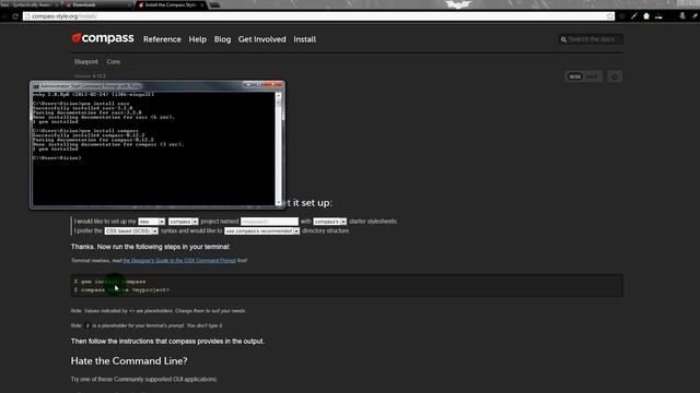 Quick SASS and Compass Installation on Windows смотреть онлайн