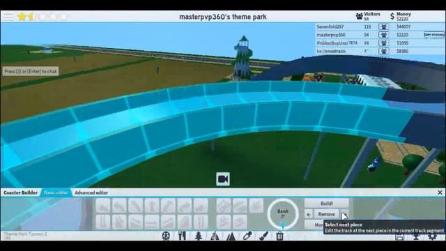 we made a water ride (Roblox theme park tycoon 2) #4 смотреть онлайн