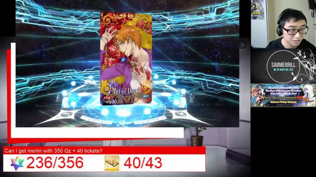 Fate/GO: 350 Qz + 40 tickets- Merlin Pulling challenge смотреть онлайн