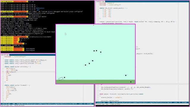Physics Engine Test - Ballistics - C++/SDL2 смотреть онлайн