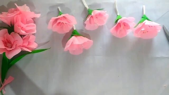 How To Make Gladiolus Paper Flower / crepe paper / Paper flowers /DIY flowers / Tutorial flowers смотреть онлайн